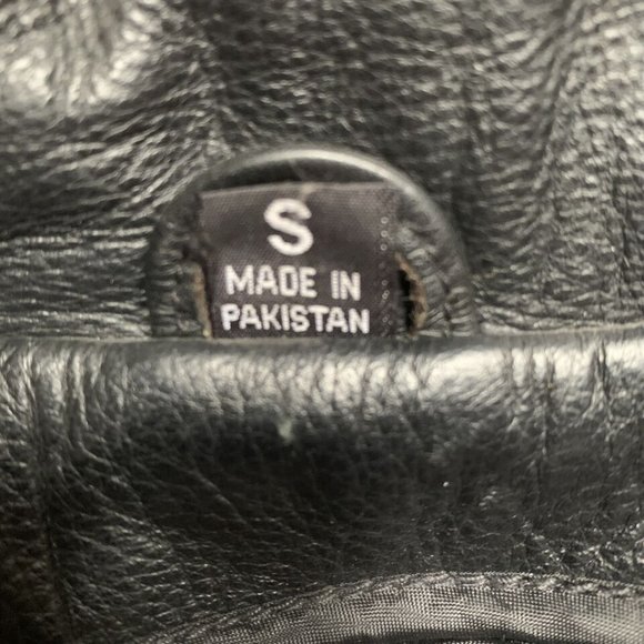 FIRST Classic Leather Jacket Mens Small Black Full Zip Motorcycle Riding Road - Picture 13 of 13